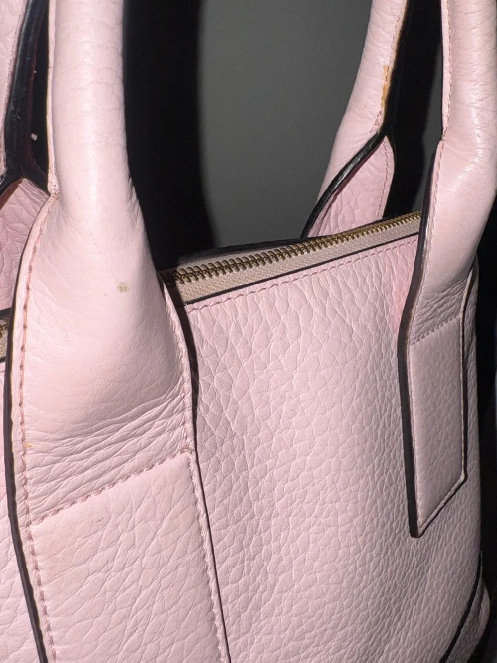 Kate Spade baby Pink Pebbled Leather Satchel
